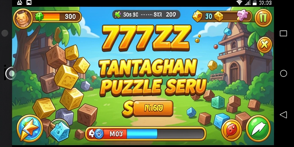 Screenshot gameplay puzzle yang mendebarkan dan menantang.