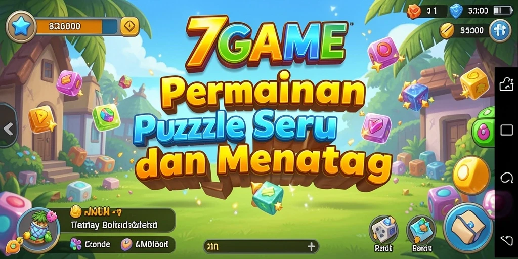 Gameplay seru dari 7GAME dalam menyelesaikan puzzle.