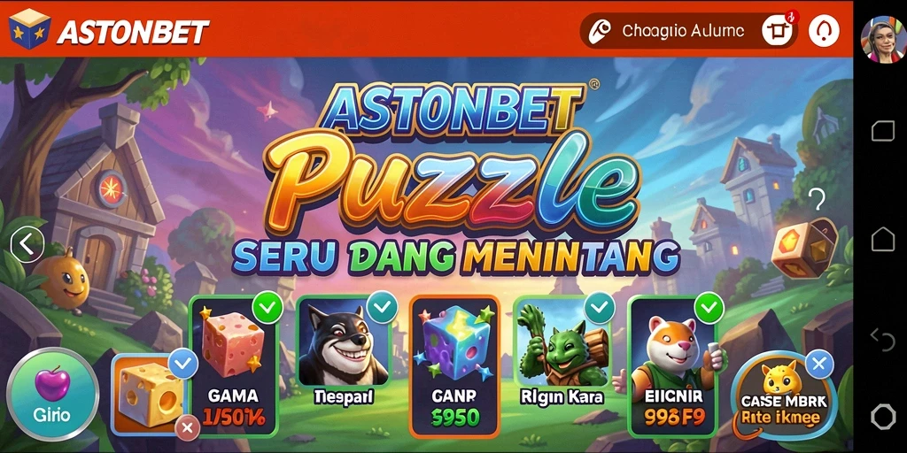 Tampilan gameplay seru dalam ASTONBET yang penuh teka-teki.