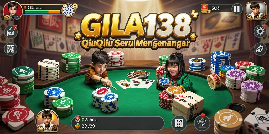 Screenshot GILA138 menampilkan momen seru saat bermain QiuQiu.