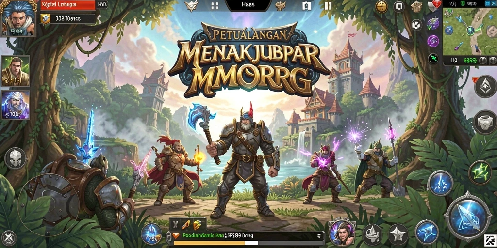 Tampilan gameplay seru di dunia MMORPG HR89.