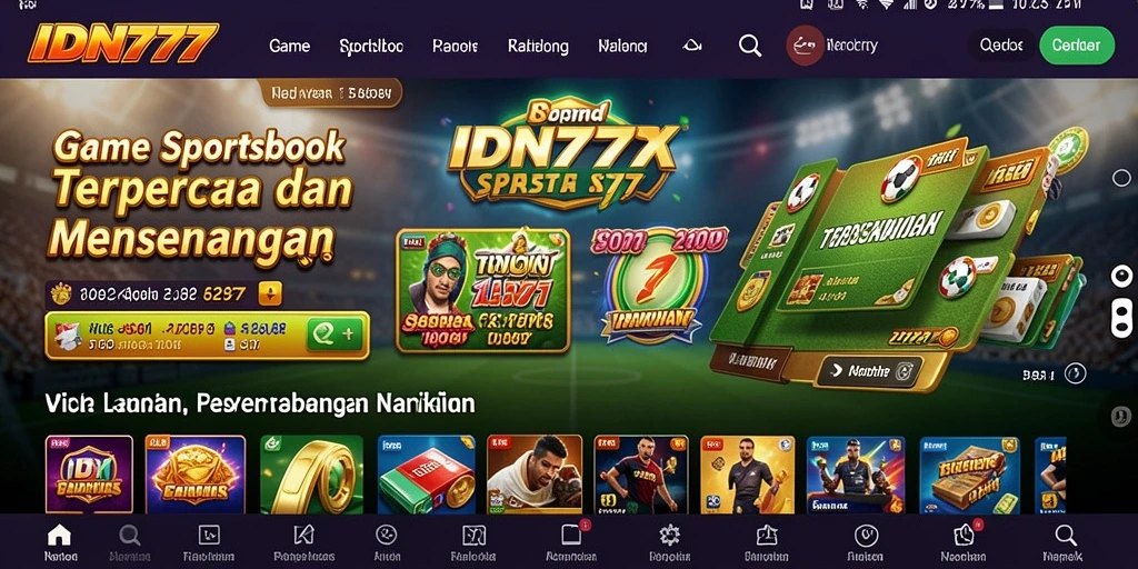 Tampilan gameplay Sportsbook IDN777 yang menarik dan interaktif.