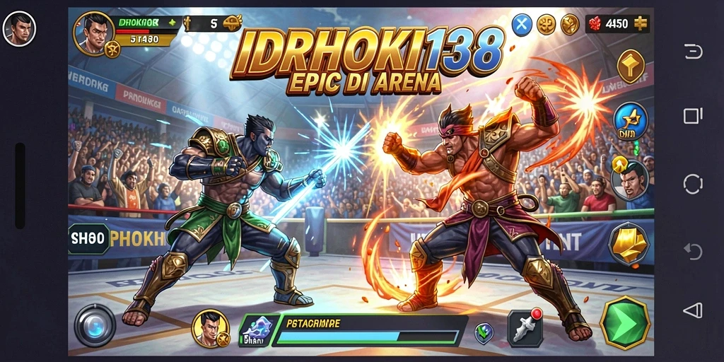 Tampilan seru gameplay pertarungan di IDRHOKI138.