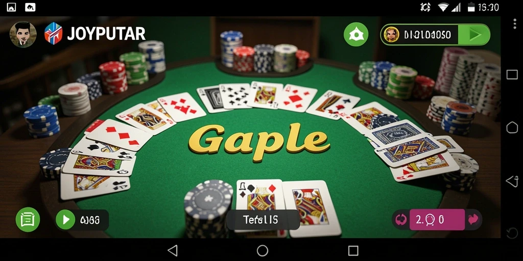Tampilan gameplay Gaple yang seru dan interaktif.