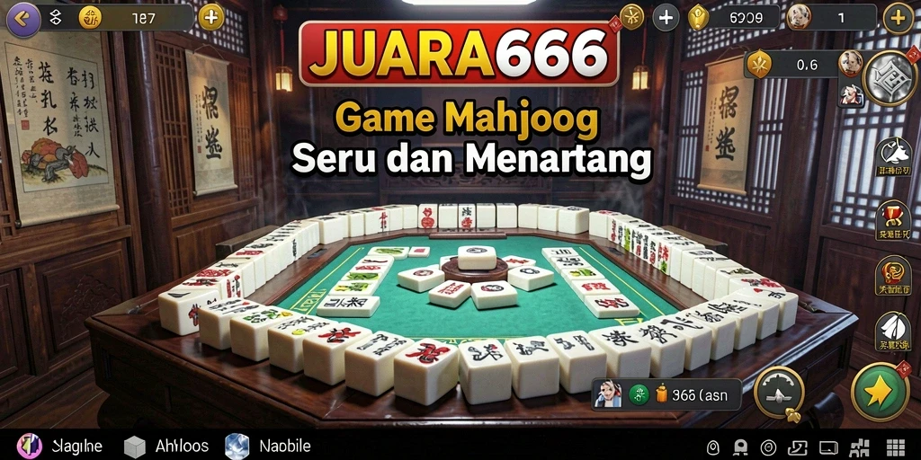 Tampilan gameplay JUARA666 dengan grafis Mahjong yang menawan.