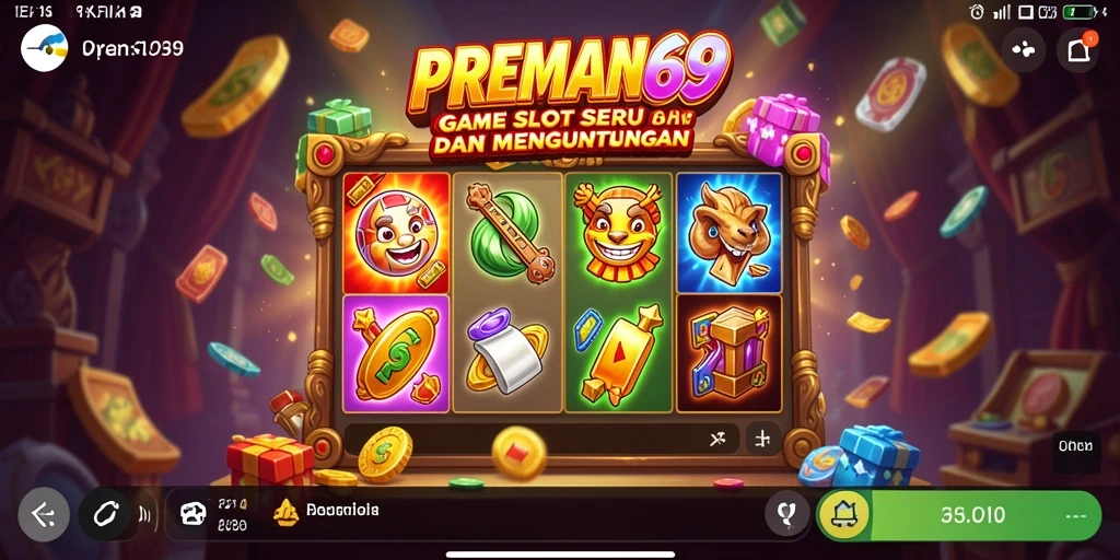 Gameplay menarik dari game Slot PREMAN69 dengan efek visual menakjubkan.