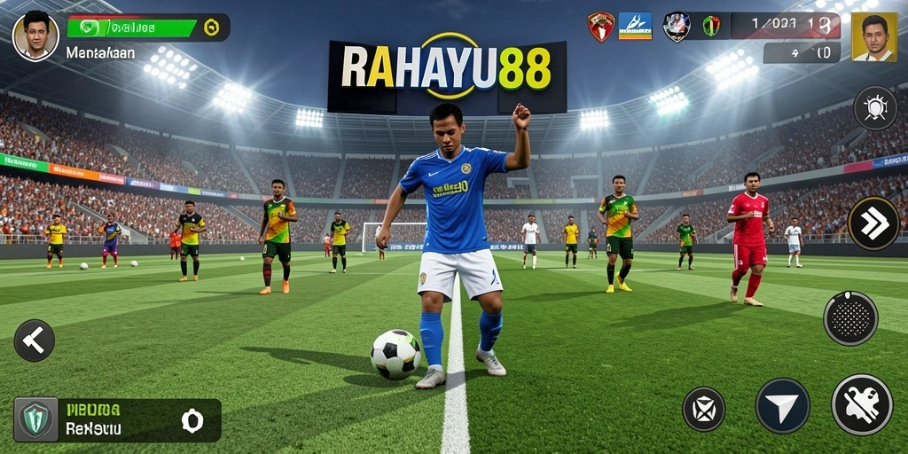 Screenshot dari gameplay seru RAHAYU88 dengan aksi di lapangan.