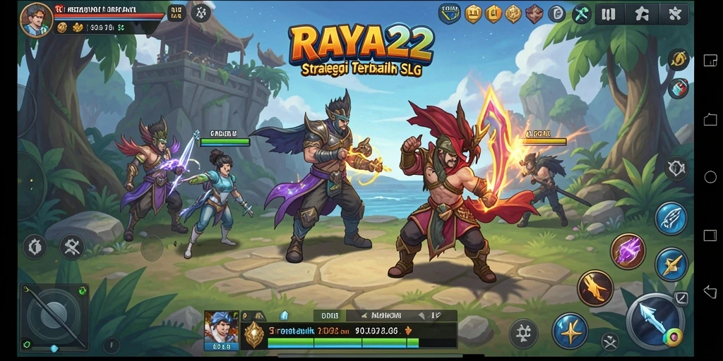 Tampilan gameplay menarik di RAYA22 dengan pertarungan strategi.
