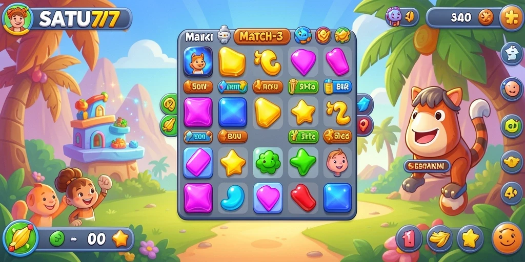 Tampilan gameplay seru dengan banyak kombinasi menarik.